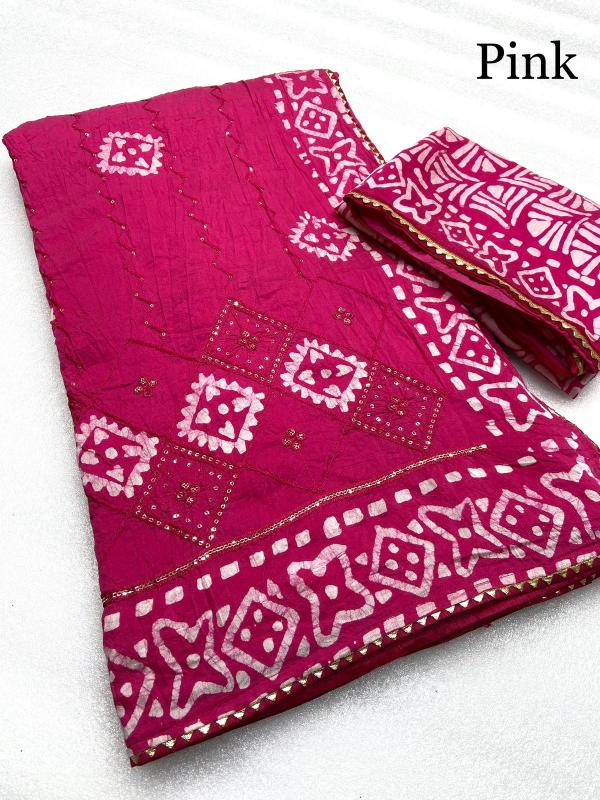 Vinayak batik print designer saree wholesale market in surat